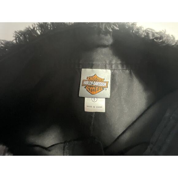 Harley Davidson Girls Distress Button Up Pocket Skirt Size 5 - Picture 7 of 7